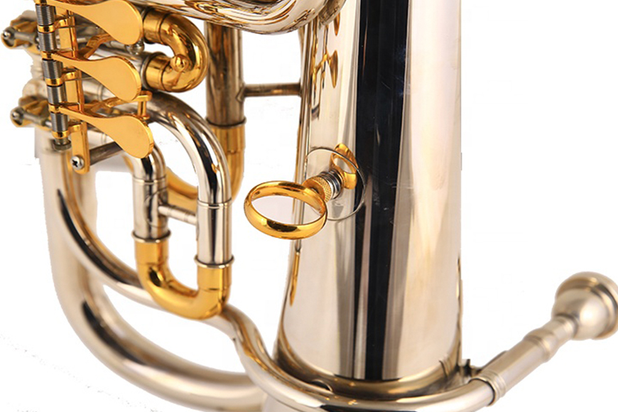 ZYEP-461S  Sliver plated gold parts euphonium