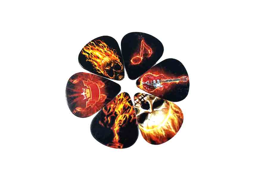 High Quality Celluloid Guitar Picks Printed 0.46mm/0.71mm/0.96mm for Bass Electric Acoustic Guitars