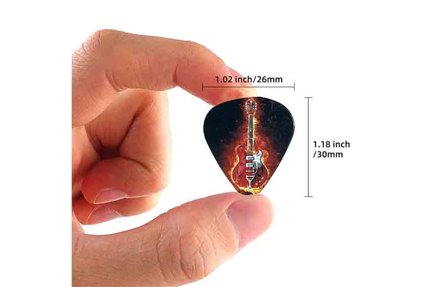 High Quality Celluloid Guitar Picks Printed 0.46mm/0.71mm/0.96mm for Bass Electric Acoustic Guitars