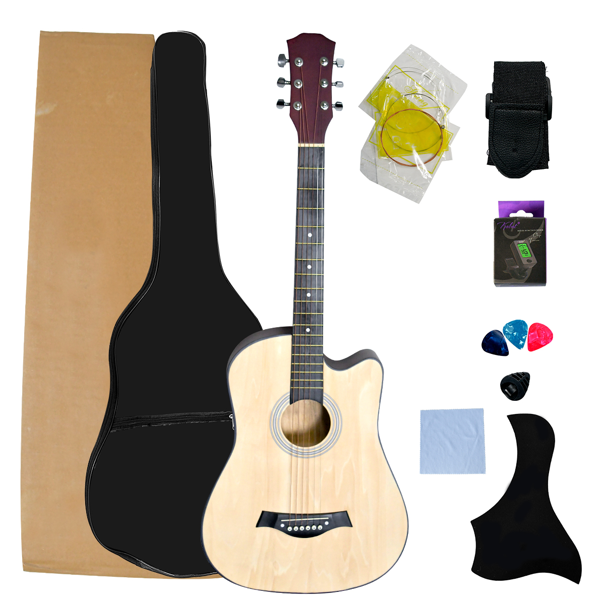 Wholesale Folk Cutaway Guitar Set ZYQD-D38Q-J